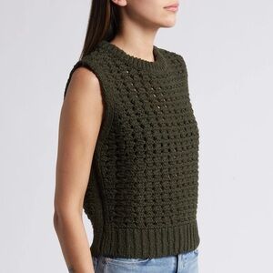 FRAME Tape Yarn Sweater Vest - Military